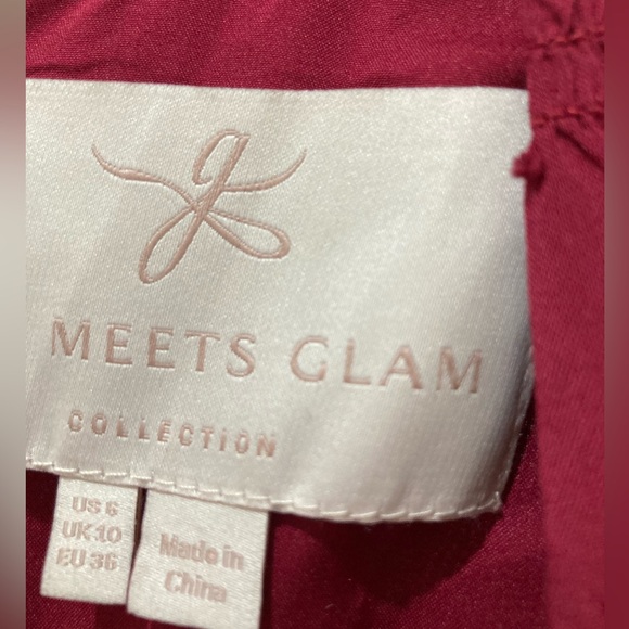 Gal Meets Glam Red MIDI Dress with long Sleeve Good condition - Picture 9 of 15